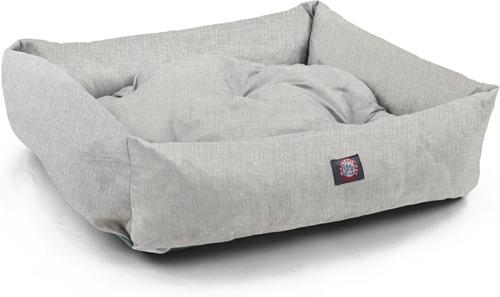 Show full view: Majestic Pet Luxe Bagel Jackson Heathered Bolster Dog Bed with Removable Cover, Gray Heather, Large slide 4 of 6