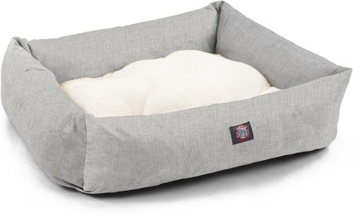 Show full view: Majestic Pet Luxe Bagel Jackson Heathered Bolster Dog Bed with Removable Cover, Gray Heather, Large slide 3 of 6