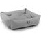 Show in main carousel: Majestic Pet Luxe Bagel Jackson Heathered Bolster Dog Bed with Removable Cover, Gray, Large slide 4 of 6