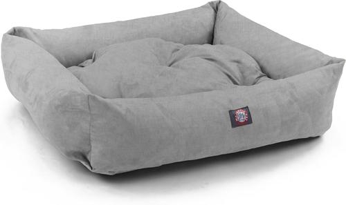 Show full view: Majestic Pet Luxe Bagel Jackson Heathered Bolster Dog Bed with Removable Cover, Gray, Large slide 4 of 6
