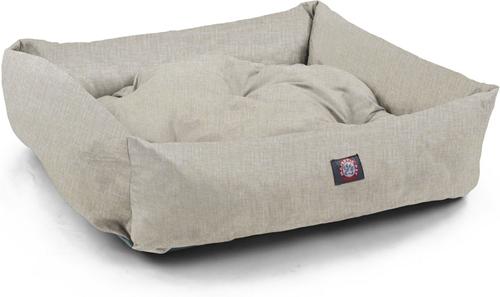 Show full view: Majestic Pet Luxe Bagel Jackson Heathered Bolster Dog Bed with Removable Cover, Tan, Large slide 4 of 6