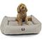 Show in main carousel: Majestic Pet Luxe Bagel Jackson Heathered Bolster Dog Bed with Removable Cover, Tan, Large slide 2 of 6
