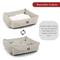 Show in main carousel: Majestic Pet Luxe Bagel Jackson Heathered Bolster Dog Bed with Removable Cover, Tan, Large slide 5 of 6
