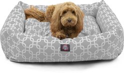 Majestic Pet Luxe Bagel Links Bolster Dog Bed with Removable Cover, Gray, X-Large slide 2 of 6