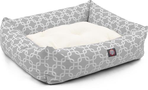 Show full view: Majestic Pet Luxe Bagel Links Bolster Dog Bed with Removable Cover, Gray, X-Large slide 3 of 6