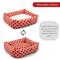 Show in main carousel: Majestic Pet Luxe Bagel Links Bolster Dog Bed with Removable Cover, Red, Large slide 6 of 6