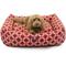Show in main carousel: Majestic Pet Luxe Bagel Links Bolster Dog Bed with Removable Cover, Red, Large slide 3 of 6