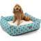 Show in main carousel: Majestic Pet Luxe Bagel Links Bolster Dog Bed with Removable Cover, Teal, Large slide 1 of 2