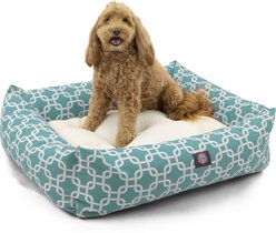 Majestic Pet Luxe Bagel Links Bolster Dog Bed with Removable Cover, Teal, X-Large