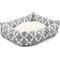 Show in main carousel: Majestic Pet Luxe Bagel Trellis Bolster Dog Bed with Removable Cover, Gray, Large slide 4 of 5