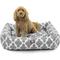 Show in main carousel: Majestic Pet Luxe Bagel Trellis Bolster Dog Bed with Removable Cover, Gray, X-Large slide 3 of 5