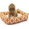 Show in main carousel: Majestic Pet Luxe Bagel Trellis Bolster Dog Bed with Removable Cover, Peach, Large slide 1 of 5