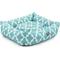 Show in main carousel: Majestic Pet Luxe Bagel Trellis Bolster Dog Bed with Removable Cover, Teal, Large slide 4 of 4