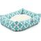 Show in main carousel: Majestic Pet Luxe Bagel Trellis Bolster Dog Bed with Removable Cover, Teal, X-Large slide 3 of 4