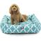 Show in main carousel: Majestic Pet Luxe Bagel Trellis Bolster Dog Bed with Removable Cover, Teal, X-Large slide 2 of 4