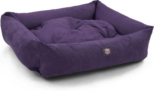 Show full view: Majestic Pet Luxe Bagel Velvet Bolster Dog Bed with Removable Cover, Amethyst, X-Large slide 5 of 7