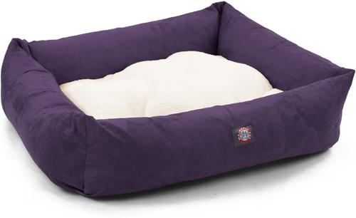 Show full view: Majestic Pet Luxe Bagel Velvet Bolster Dog Bed with Removable Cover, Amethyst, X-Large slide 4 of 7