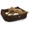 Show in main carousel: Majestic Pet Luxe Bagel Velvet Bolster Dog Bed with Removable Cover, Espresso, Large slide 1 of 6