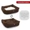 Show in main carousel: Majestic Pet Luxe Bagel Velvet Bolster Dog Bed with Removable Cover, Espresso, Large slide 5 of 6