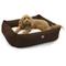 Show in main carousel: Majestic Pet Luxe Bagel Velvet Bolster Dog Bed with Removable Cover, Espresso, X-Large slide 1 of 6