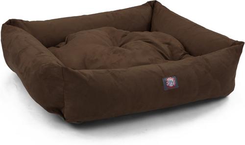 Show full view: Majestic Pet Luxe Bagel Velvet Bolster Dog Bed with Removable Cover, Espresso, X-Large slide 4 of 6