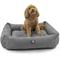 Show in main carousel: Majestic Pet Luxe Bagel Velvet Bolster Dog Bed with Removable Cover, Grey, Large slide 2 of 5