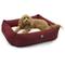 Show in main carousel: Majestic Pet Luxe Bagel Velvet Bolster Dog Bed with Removable Cover, Marron, Large slide 1 of 5