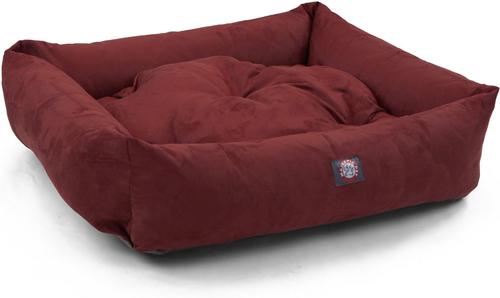 Show full view: Majestic Pet Luxe Bagel Velvet Bolster Dog Bed with Removable Cover, Marron, Large slide 4 of 5