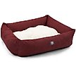 Show in main carousel: Majestic Pet Luxe Bagel Velvet Bolster Dog Bed with Removable Cover, Marron, Large slide 3 of 5
