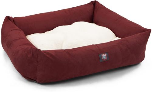 Show full view: Majestic Pet Luxe Bagel Velvet Bolster Dog Bed with Removable Cover, Marron, Large slide 3 of 5