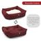 Show in main carousel: Majestic Pet Luxe Bagel Velvet Bolster Dog Bed with Removable Cover, Marron, Large slide 5 of 5