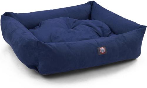 Show full view: Majestic Pet Luxe Bagel Velvet Bolster Dog Bed with Removable Cover, Navy, X-Large slide 4 of 6