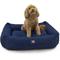 Show in main carousel: Majestic Pet Luxe Bagel Velvet Bolster Dog Bed with Removable Cover, Navy, X-Large slide 2 of 6