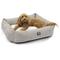Show in main carousel: Majestic Pet Luxe Bagel Velvet Bolster Dog Bed with Removable Cover, Smoke, X-Large slide 1 of 6