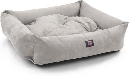 Show full view: Majestic Pet Luxe Bagel Velvet Bolster Dog Bed with Removable Cover, Smoke, X-Large slide 4 of 6