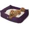 Show in main carousel: Majestic Pet Luxe Bagel Villa Bolster Dog Bed with Removable Cover, Aubergine, Large slide 1 of 1