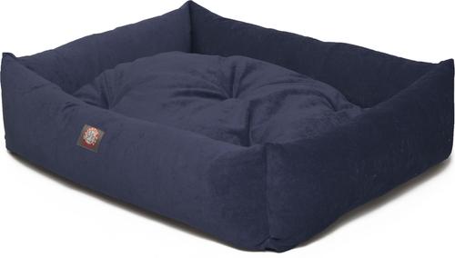 Show full view: Majestic Pet Luxe Bagel Villa Bolster Dog Bed with Removable Cover, Navy, X-Large slide 4 of 6