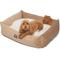 Show in main carousel: Majestic Pet Luxe Bagel Villa Bolster Dog Bed with Removable Cover, Pearl, X-Large slide 1 of 6