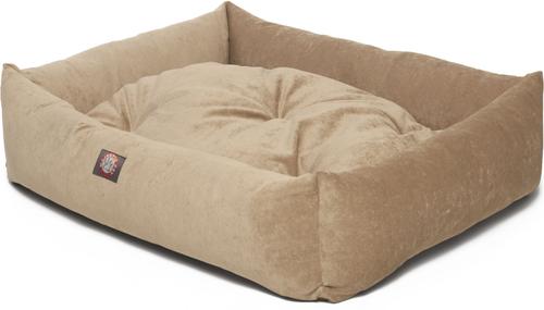 Show full view: Majestic Pet Luxe Bagel Villa Bolster Dog Bed with Removable Cover, Pearl, X-Large slide 4 of 6