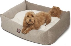 Majestic Pet Luxe Bagel Villa Bolster Dog Bed with Removable Cover, Vintage, Large