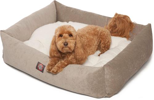 Show full view: Majestic Pet Luxe Bagel Villa Bolster Dog Bed with Removable Cover, Vintage, X-Large slide 1 of 7