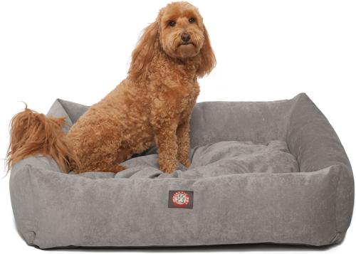 Show full view: Majestic Pet Luxe Bagel Villa Bolster Dog Bed with Removable Cover, Vintage, X-Large slide 3 of 7