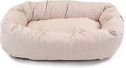 Majestic Pet Palette Heathered Bagel Bolster Dog Bed, Blush Pink, Medium slide 2 of 5