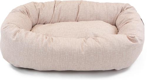 Show full view: Majestic Pet Palette Heathered Bagel Bolster Dog Bed, Blush Pink, Medium slide 3 of 7