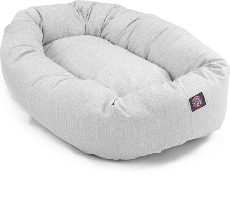 Show full view: Majestic Pet Palette Heathered Bagel Bolster Dog Bed, Gray, Large slide 3 of 6