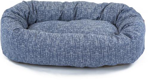 Show full view: Majestic Pet Palette Heathered Bagel Bolster Dog Bed, Navy Blue Denim, X-Large slide 3 of 7