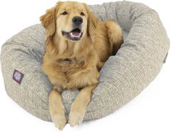 Majestic Pet Palette Heathered Bagel Bolster Dog Bed, Tan, Large