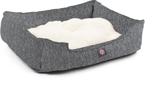 Show full view: Majestic Pet Palette Heathered Contemp Lounge Bolster Dog Bed with Removable Cover, Large, Black slide 3 of 5