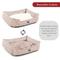 Show in main carousel: Majestic Pet Palette Heathered Contemp Lounge Bolster Dog Bed with Removable Cover, Large, Pink slide 6 of 6