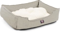 Majestic Pet Palette Heathered Contemp Lounge Bolster Dog Bed with Removable Cover, Large, Tan slide 2 of 5